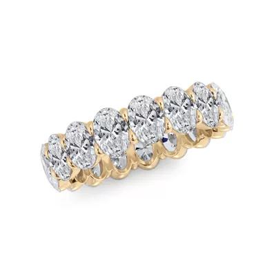 Oval Cut Lab Diamond Eternity Ring (4.0 ct. tw.)