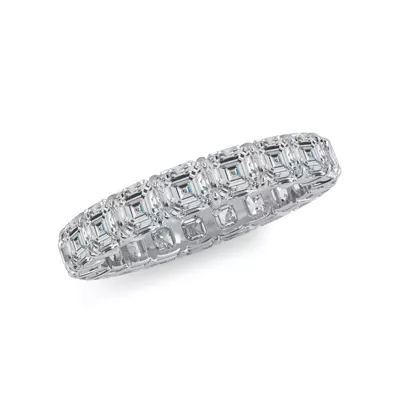 Asscher Cut Lab Diamond Eternity Ring (4.0 ct. tw.)