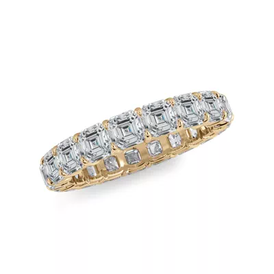 Asscher Cut Lab Diamond Eternity Ring (4.0 ct. tw.)
