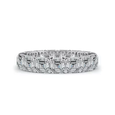 Asscher Cut Lab Diamond Eternity Ring (5.0 ct. tw.)