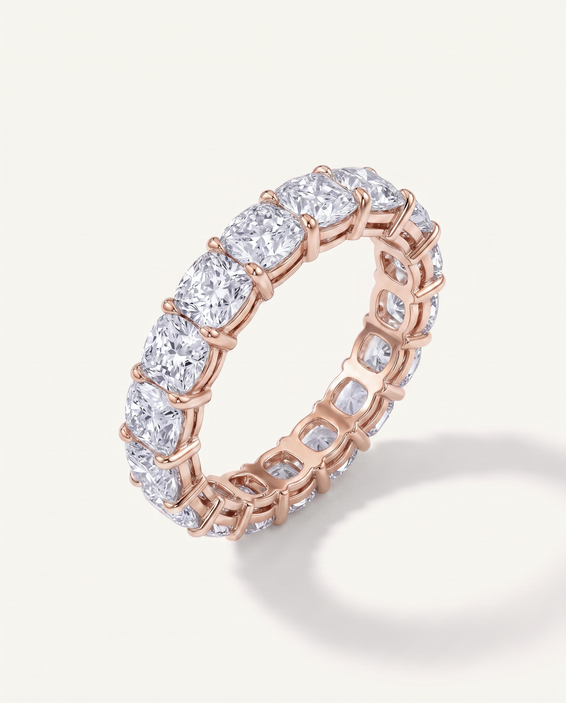 Cushion Cut Lab Diamond Eternity Ring (5.0 ct. tw.)