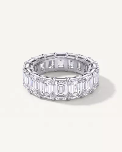 Emerald Cut Lab Diamond Eternity Ring (11.0 ct. tw.)