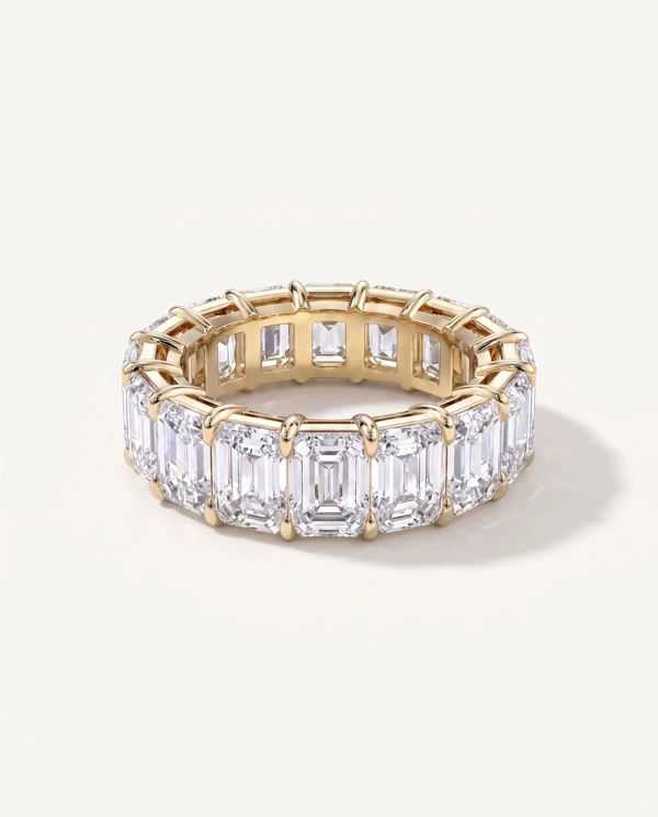 Women’s Wedding Ring Emerald Cut Lab Diamond Eternity (11.0 ct. tw.)