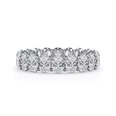 Oval Cut Lab Diamond Eternity Ring (3.0 ct. tw.)