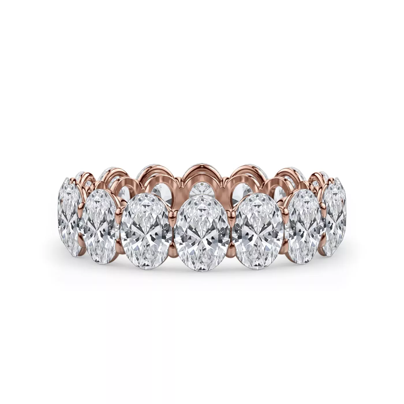 Oval Cut Lab Diamond Eternity Ring (5.0 ct. tw.)