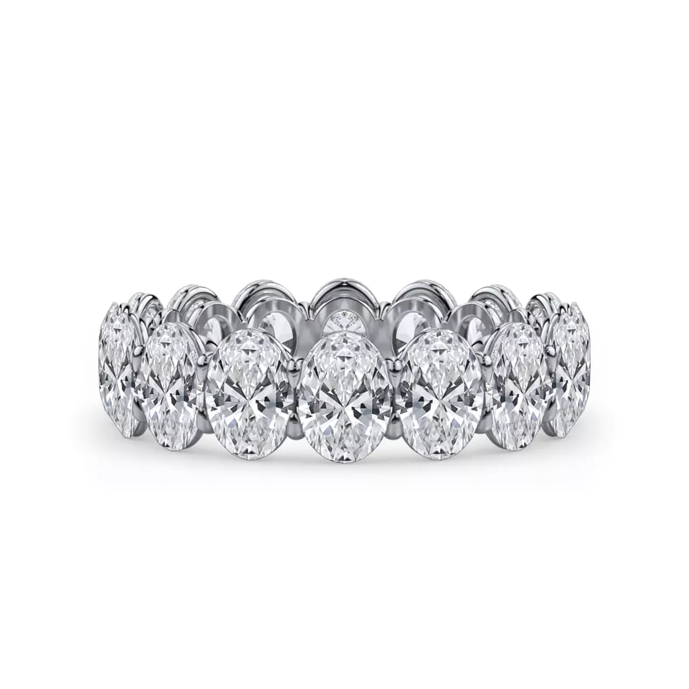Oval Cut Lab Diamond Eternity Ring (5.0 ct. tw.)