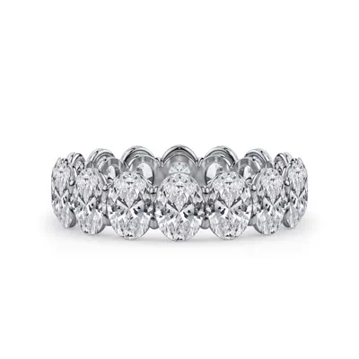 Oval Cut Lab Diamond Eternity Ring (5.0 ct. tw.)