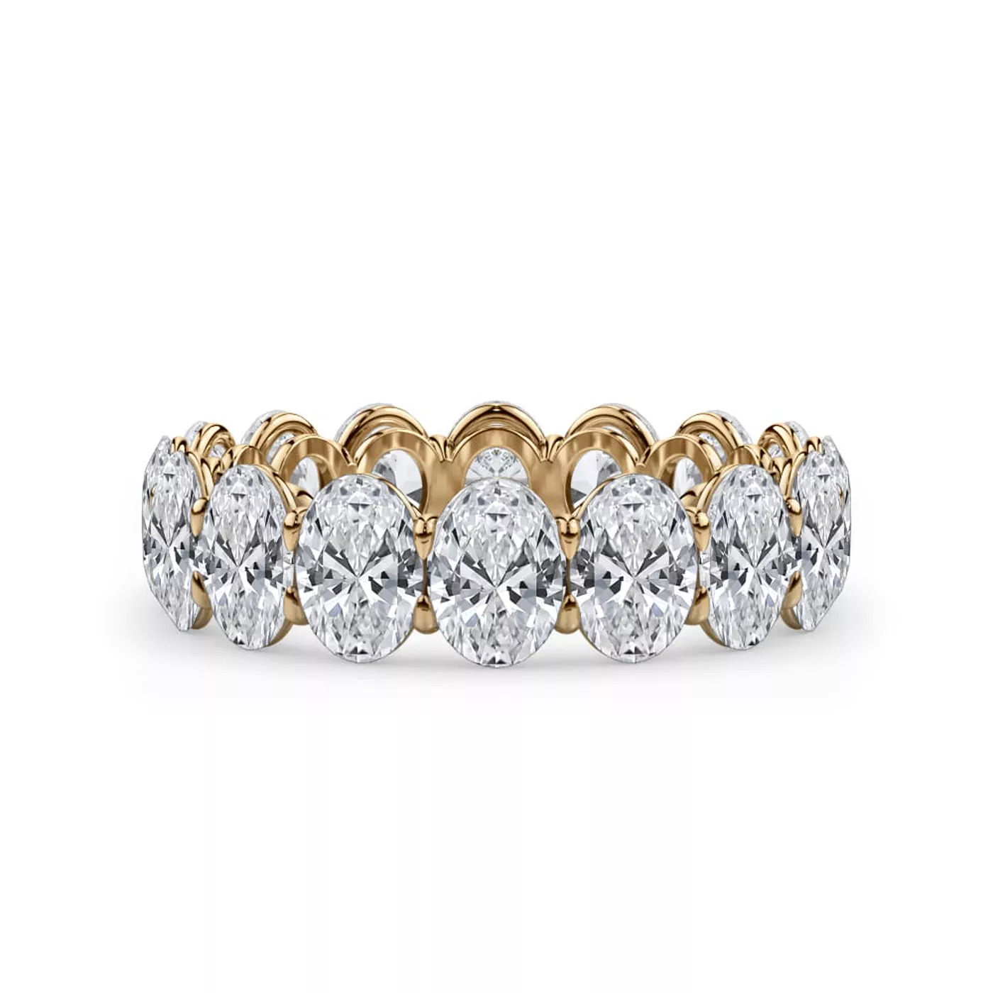Oval Cut Lab Diamond Eternity Ring (5.0 ct. tw.)