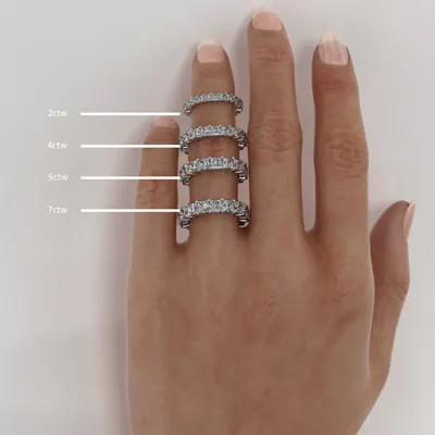Princess Cut Lab Diamond Eternity Ring (2.0 ct. tw.)