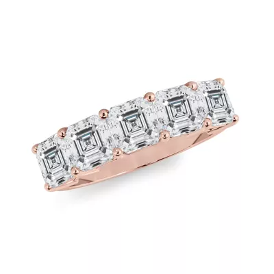 Asscher Cut Lab Diamond 5 Stone Ring (2.50 ct. tw.)