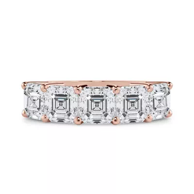 Asscher Cut Lab Diamond 5 Stone Ring (3.50 ct. tw.)