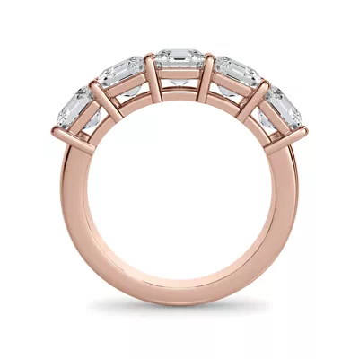 Asscher Cut Lab Diamond 5 Stone Ring (3.50 ct. tw.)