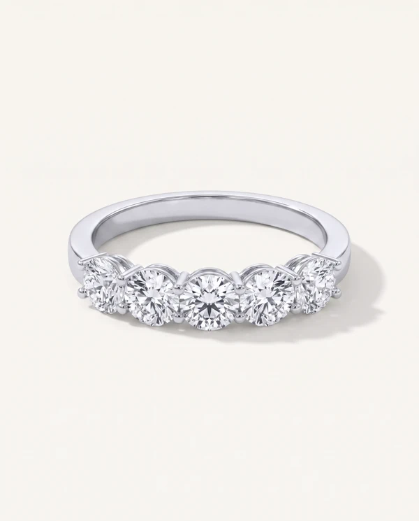 Setting Classic Five-Stone Round Lab Diamond Band (1.00ct. tw.)