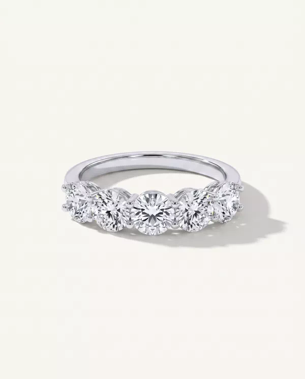 Women’s Wedding Ring Classic Five-Stone Round Lab Diamond Band (2.00ct. tw.)
