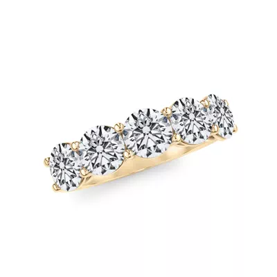 Classic Five-Stone Round Lab Diamond Band (2.50ct. tw.)