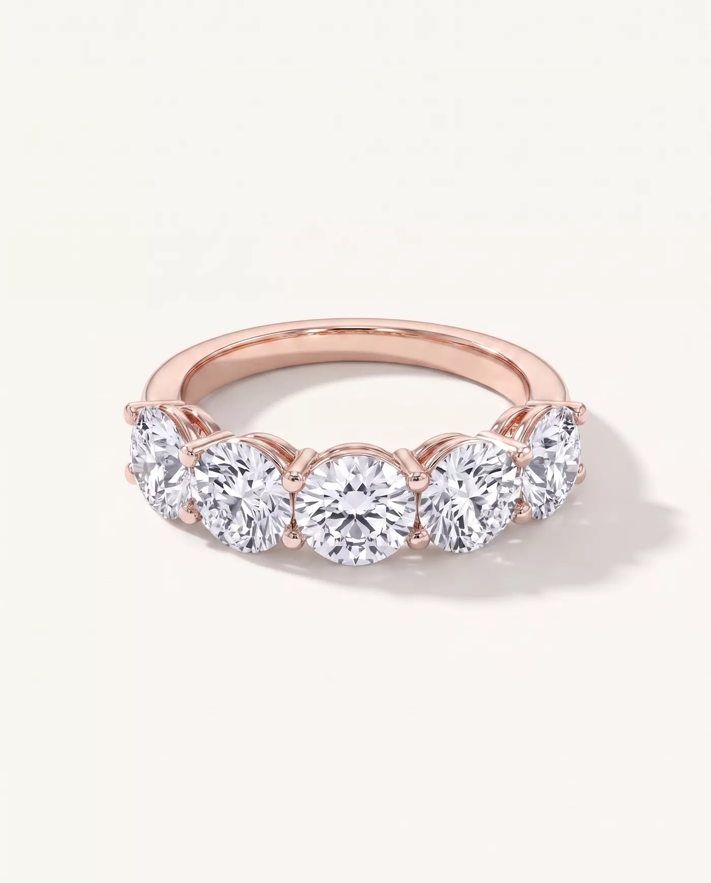 Classic Five-Stone Round Lab Diamond Band (3.50ct. tw.)