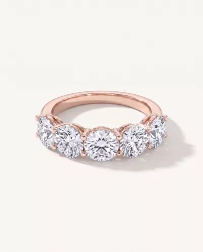 Classic Five-Stone Round Lab Diamond Band (3.50ct. tw.)