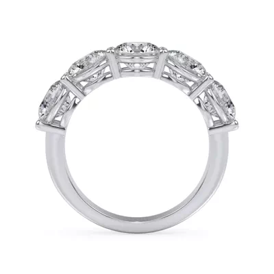 Classic Five-Stone Round Lab Diamond Band (3.50ct. tw.)