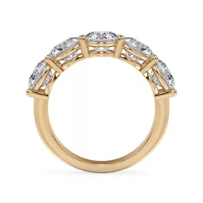 Classic Five-Stone Round Lab Diamond Band (3.50ct. tw.)