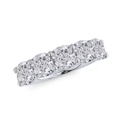 Cushion Cut Lab Diamond 5 Stone Ring (3.50 ct. tw.)