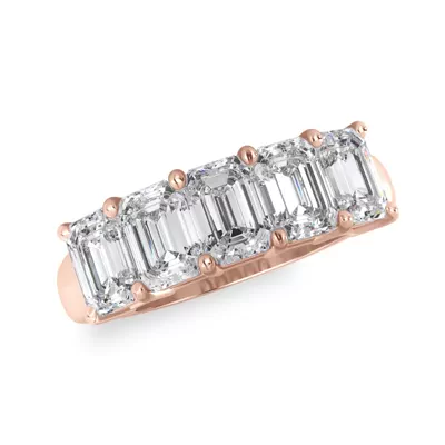 Emerald Cut Lab Diamond 5 Stone Ring (2.50 ct. tw.)