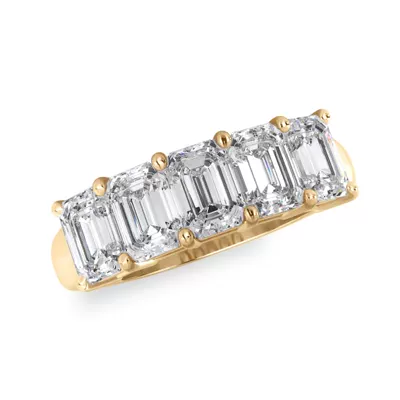 Emerald Cut Lab Diamond 5 Stone Ring (2.50 ct. tw.)