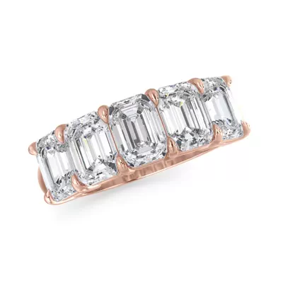 Emerald Cut Lab Diamond 5 Stone Ring (3.00 ct. tw.)