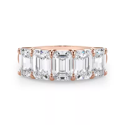Emerald Cut Lab Diamond 5 Stone Ring (3.50 ct. tw.)