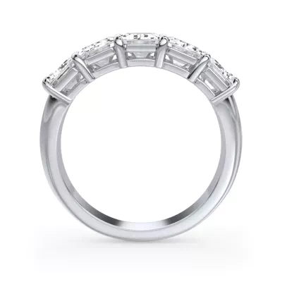 Emerald Cut Lab Diamond 5 Stone Ring (3.50 ct. tw.)