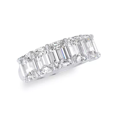 Emerald Cut Lab Diamond 5 Stone Ring (3.50 ct. tw.)
