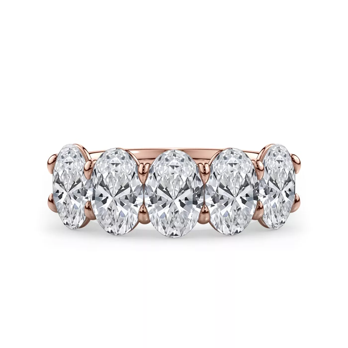 Oval Cut Lab Diamond 5 Stone Ring (3.00 ct. tw.)
