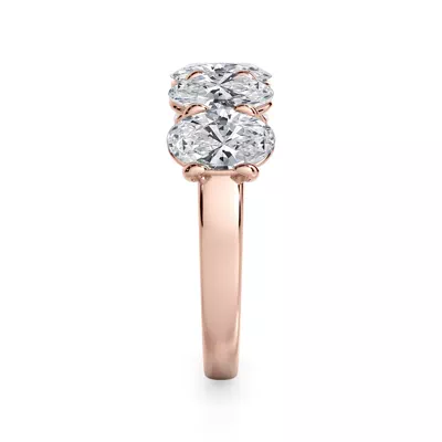 Oval Cut Lab Diamond 5 Stone Ring (3.00 ct. tw.)
