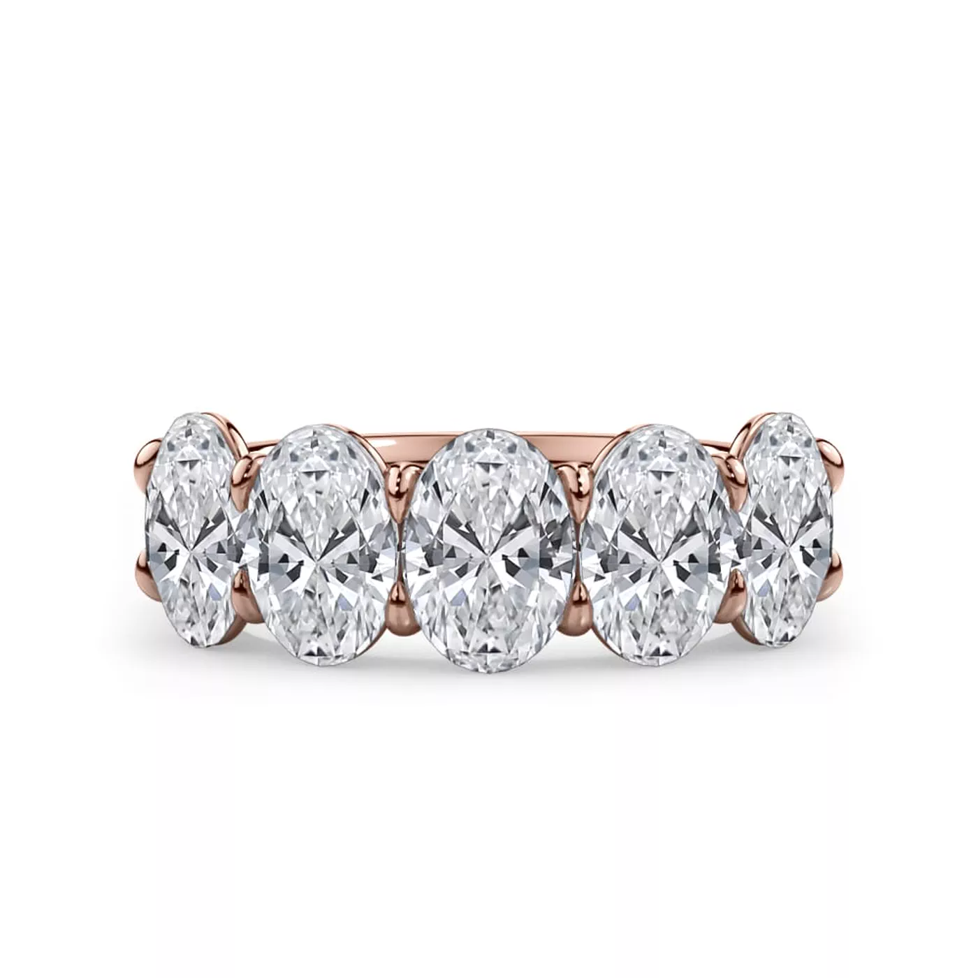 Oval Cut Lab Diamond 5 Stone Ring (3.50 ct. tw.)