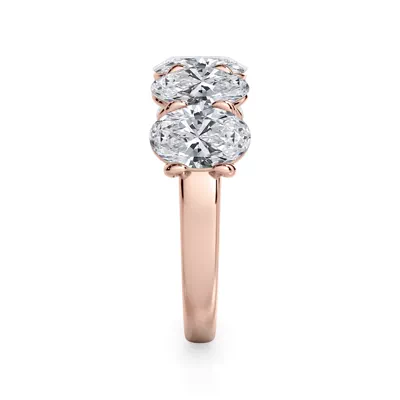 Oval Cut Lab Diamond 5 Stone Ring (3.50 ct. tw.)