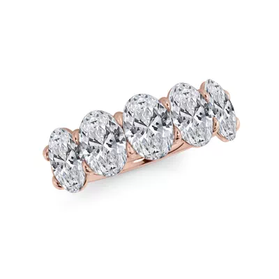 Oval Cut Lab Diamond 5 Stone Ring (3.50 ct. tw.)