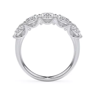 Oval Cut Lab Diamond 5 Stone Ring (3.50 ct. tw.)