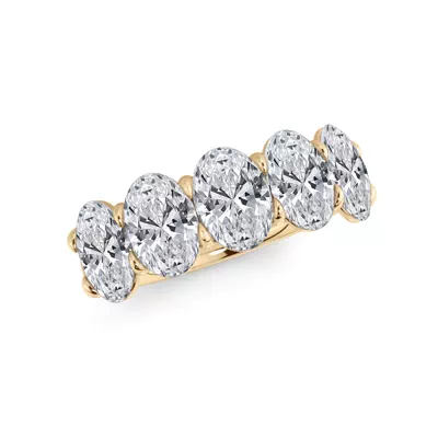 Oval Cut Diamond 5 Stone Ring (3.50 ct. tw.)