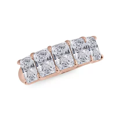 Radiant Cut Lab Diamond 5 Stone Ring (3.00 ct. tw.)