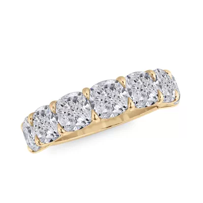 Cushion Cut Lab Diamond 7 Stone Ring (5.00 ct. tw.)
