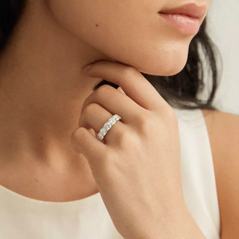 Platinum Cushion Cut Diamond 7 Stone Ring (5.00 ct. tw.)