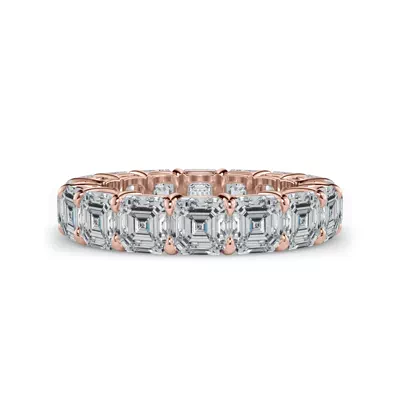 Asscher Cut Lab Diamond Eternity Ring (7.0 ct. tw.)