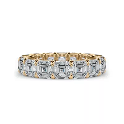 Asscher Cut Lab Diamond Eternity Ring (7.0 ct. tw.)