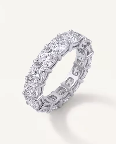 Cushion Cut Lab Diamond Eternity Ring (8.0 ct. tw.)