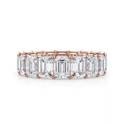 Emerald Cut Lab Diamond Eternity Ring (7.0 ct. tw.)