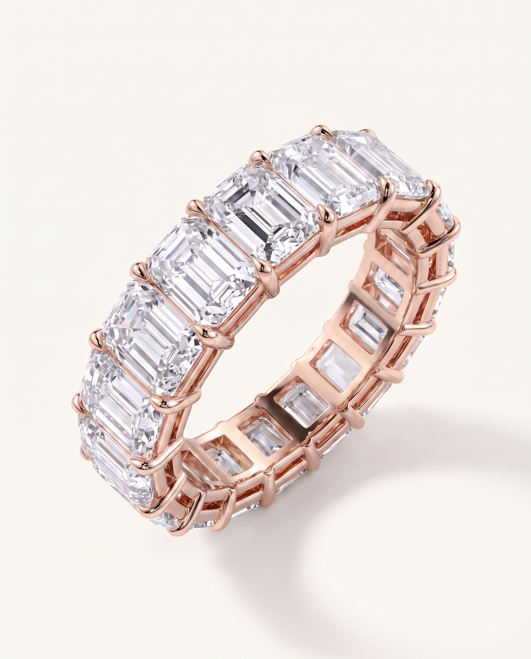 Emerald Cut Lab Diamond Eternity Ring (7.0 ct. tw.)
