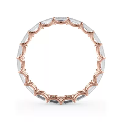 East-West Emerald-Cut Lab Diamond U-Prong Eternity Ring (2.00ct. tw.)