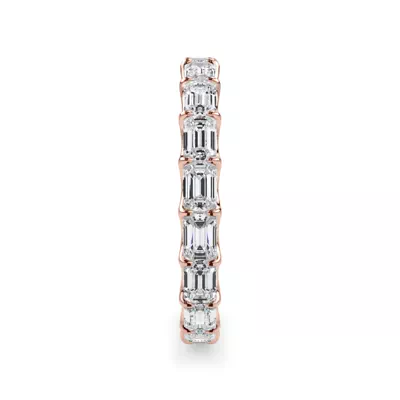 East-West Emerald-Cut Lab Diamond U-Prong Eternity Ring (2.00ct. tw.)
