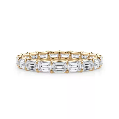 East-West Emerald-Cut Lab Diamond U-Prong Eternity Ring (2.00ct. tw.)