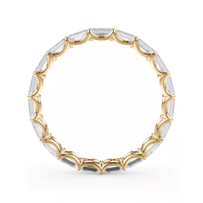 East-West Emerald-Cut Lab Diamond U-Prong Eternity Ring (2.00ct. tw.)