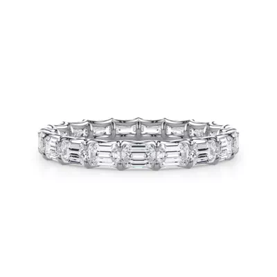 East-West Emerald-Cut Lab Diamond U-Prong Eternity Ring (2.00ct. tw.)